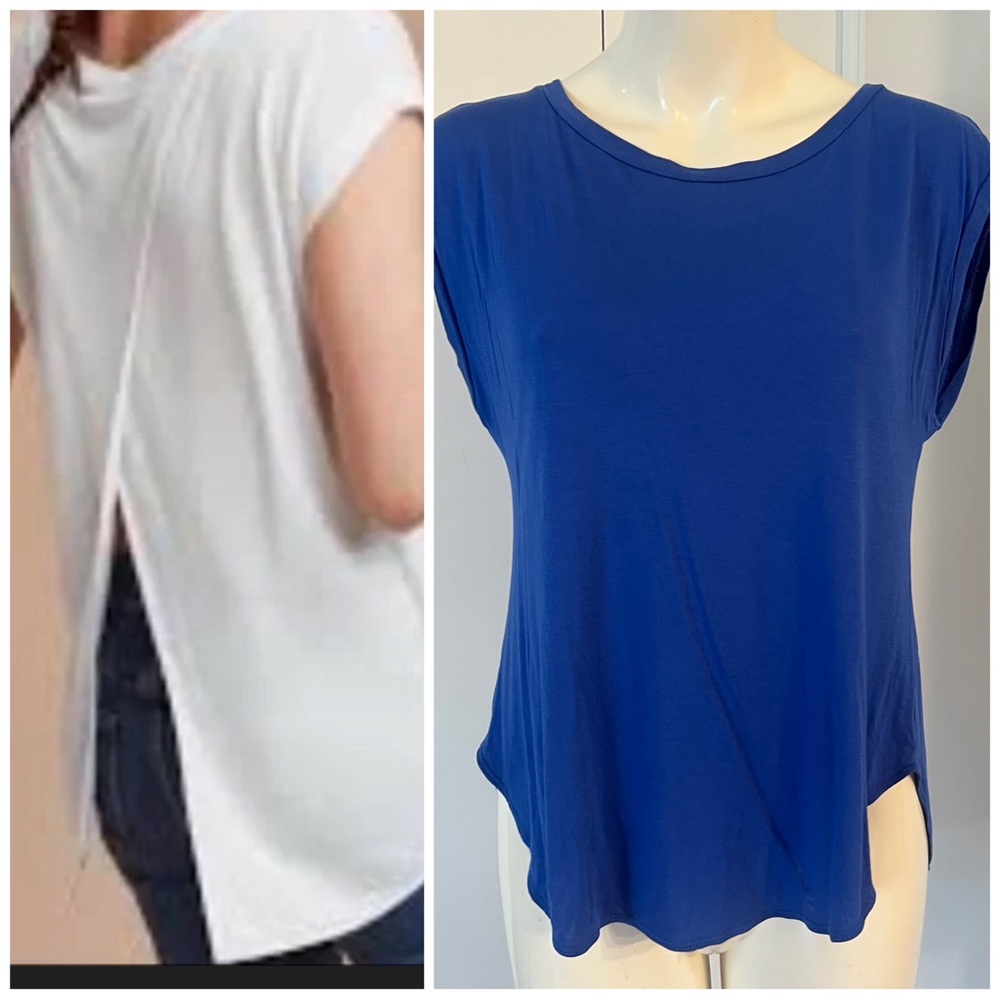 Wilfred Oversized Anvers Open Back Tee in Blue Size XXS